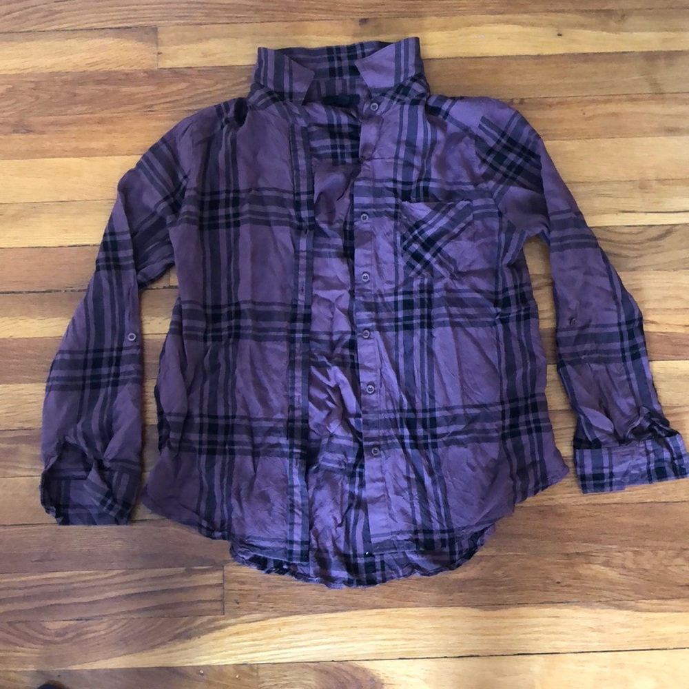 Plaid button down.